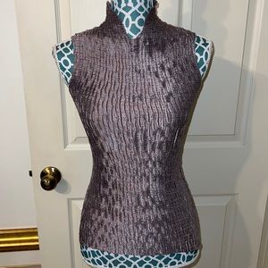 The Wonder Tee Vintage Mock Turtleneck Tank Top